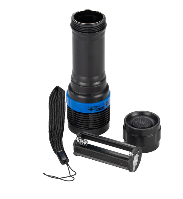 Taktinis LED žibintuvėlis juodas su ZOOM, 2 vnt. Z4