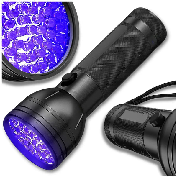 UV žibintuvėlis juodas aliuminis 51 LED 395 nm Z3
