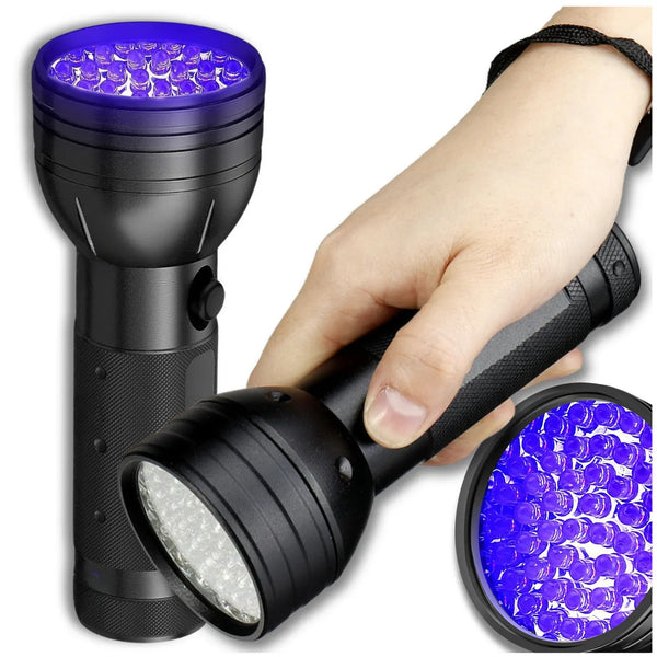 UV žibintuvėlis juodas aliuminis 51 LED 395 nm Z3