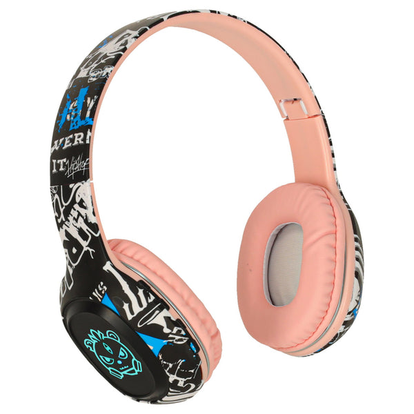 Belaidės ant ausų Bluetooth RGB žaidimų ir sporto ausinės, rožinės, 200 mAh M21