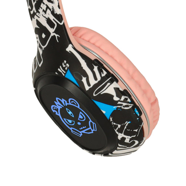 Belaidės ant ausų Bluetooth RGB žaidimų ir sporto ausinės, rožinės, 200 mAh M21
