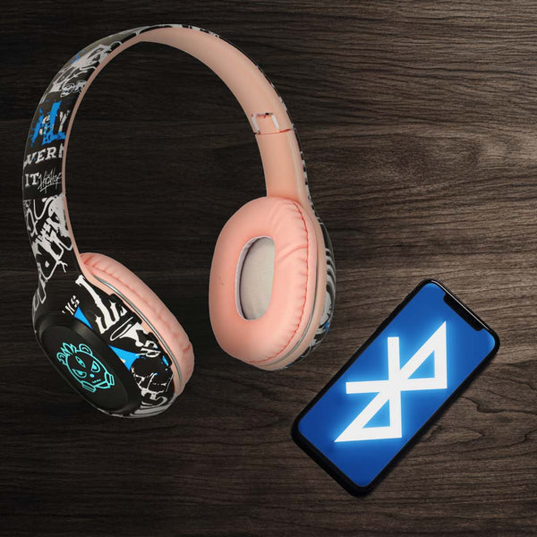 Belaidės ant ausų Bluetooth RGB žaidimų ir sporto ausinės, rožinės, 200 mAh M21