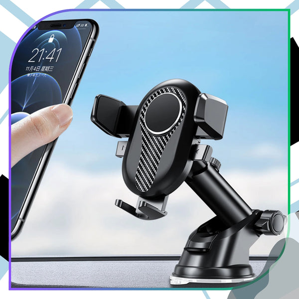 Teleskopinis automobilinis telefono laikiklis, juodas A2
