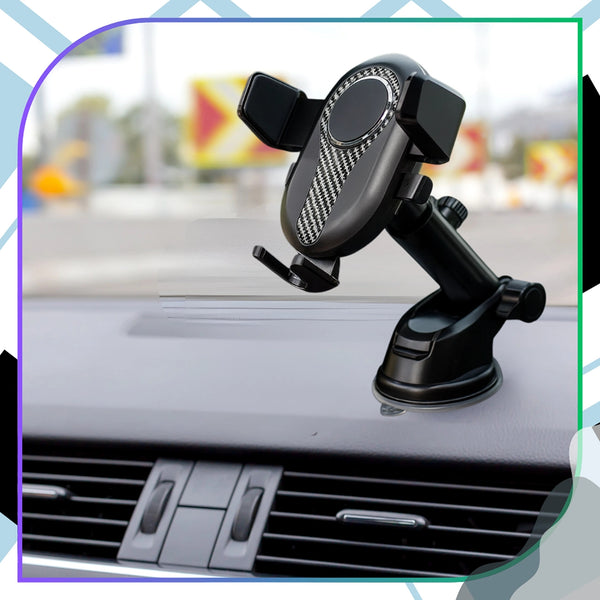 Teleskopinis automobilinis telefono laikiklis, juodas A2