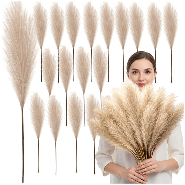 Dirbtinė kreminė pampų žolė 56,5 cm, 20 vnt. N92