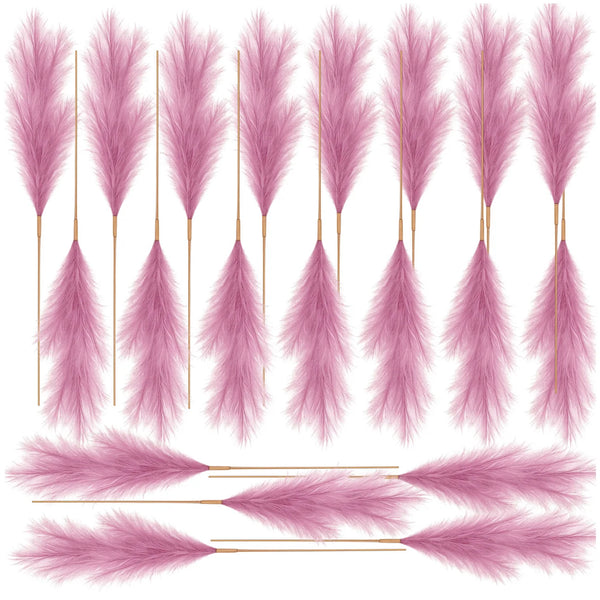 Dirbtinė rožinė pampų žolė PVC 56,5 cm (20 vnt.) N82