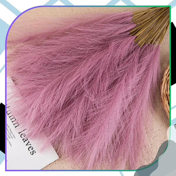 Dirbtinė rožinė pampų žolė PVC 56,5 cm (20 vnt.) N82