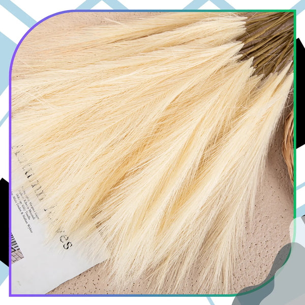 Dirbtinė geltona pampų žolė PVC, 10 vnt. N85