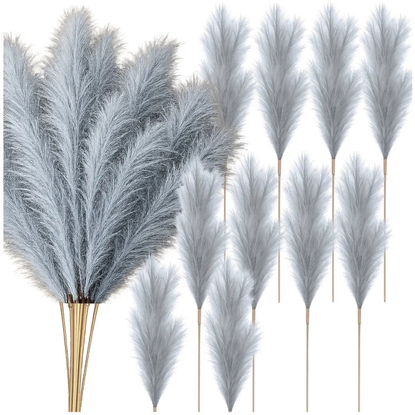 Dirbtinė pilka pampų žolė PVC 56,5 cm (10 vnt.) N86