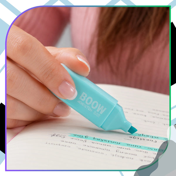 Mini pastelinių teksto žymeklių rinkinys, 6 spalvos