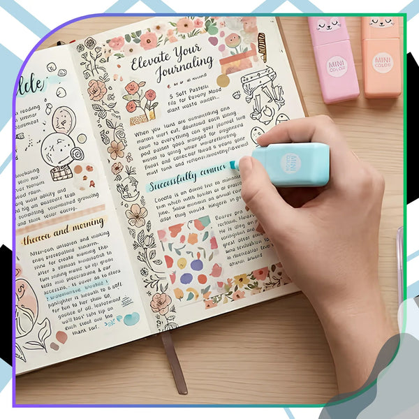 Mini teksto žymekliai „Kiuškučiai“, 5 spalvos