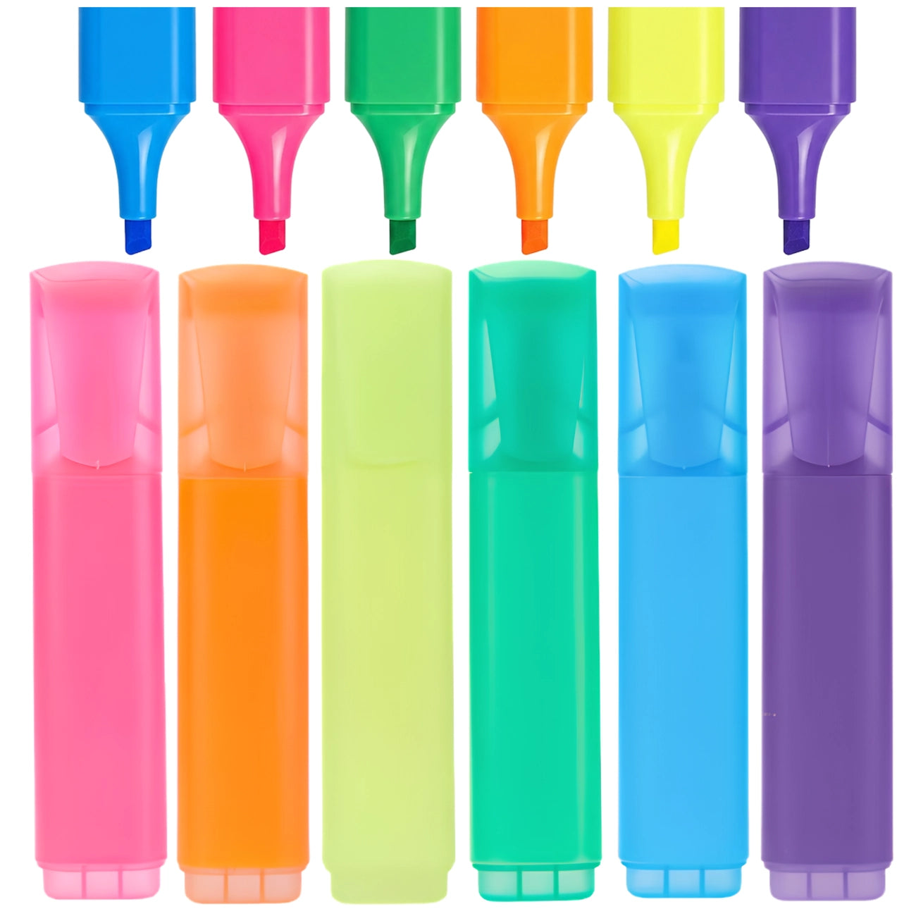 Fluorescenciniai žymekliai, 6 neoninių spalvų