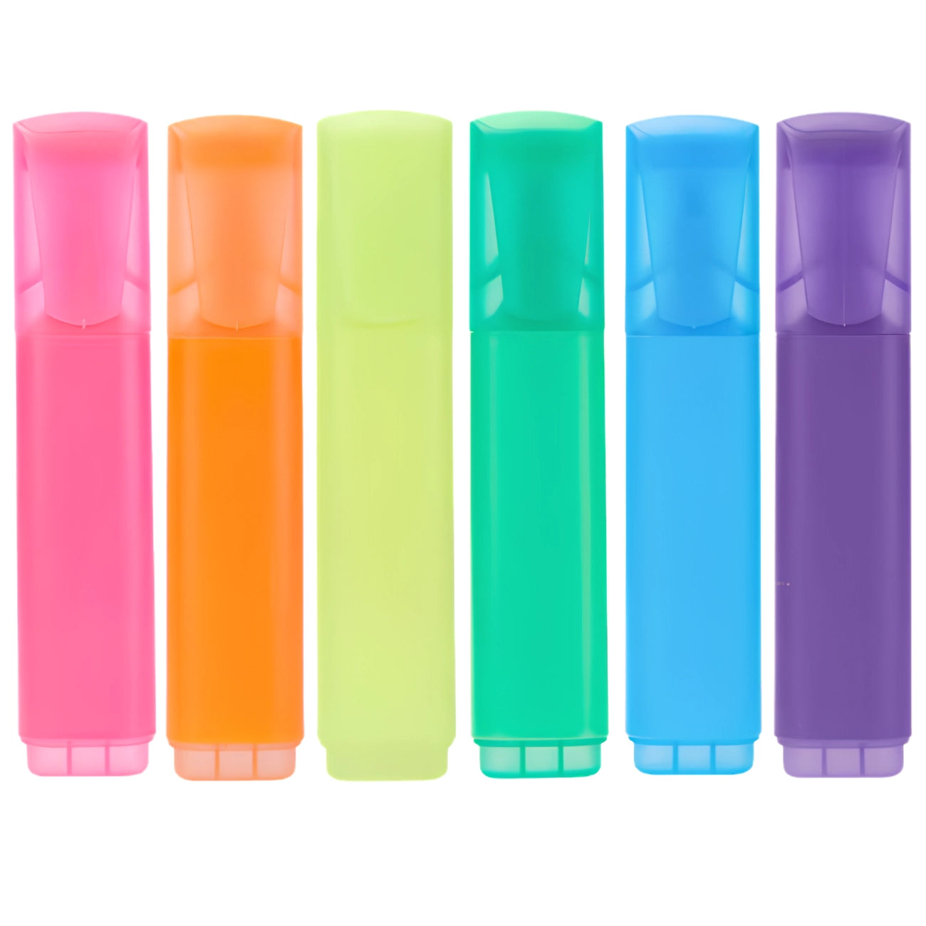 Fluorescenciniai žymekliai, 6 neoninių spalvų