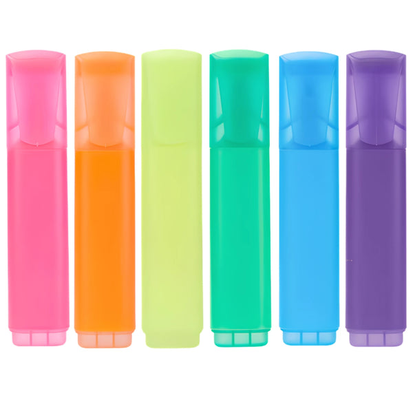Fluorescenciniai žymekliai, 6 neoninių spalvų