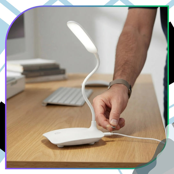 Belaidė liečiama LED lemputė su USB įkrovimu