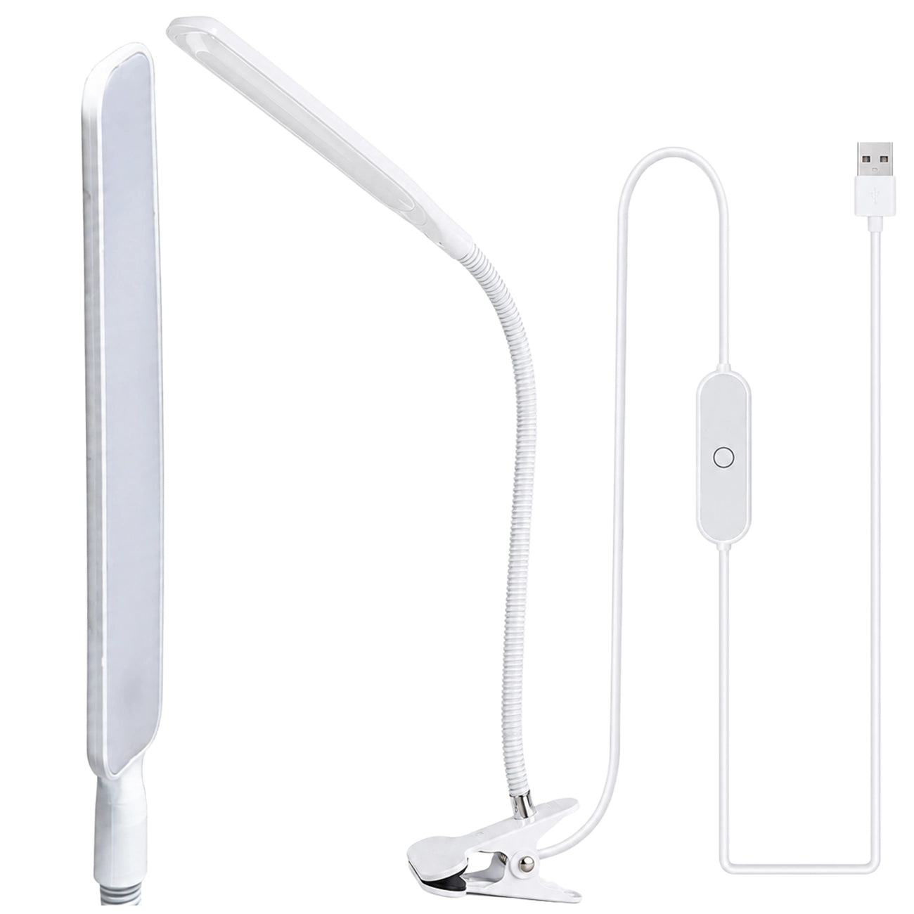 LED lempa skaitymui su spaustuku, USB