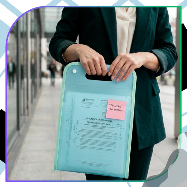 Dokumentų dėklas A4 žalias PVC, 13 skyrių N128