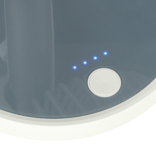 Nešiojamas belaidis stalo ventiliatorius USB su akumuliatoriumi, 4 greičiai, LED, 38 cm, baltas N63