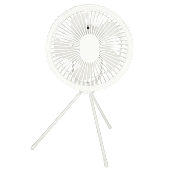 Stalinis belaidis USB ventiliatorius su lempos valdymo pulteliu irute, 4 greičiai, 18 cm, baltas N83