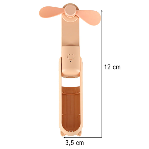 Nešiojamas sulankstomas mini USB ventiliatorius, rožinis N123