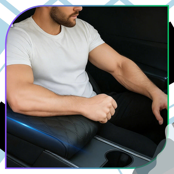 Automobilio porankio užvalkalas, juodas, eko oda A249