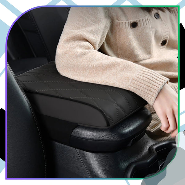Automobilio porankio užvalkalas, juodas, eko oda A249
