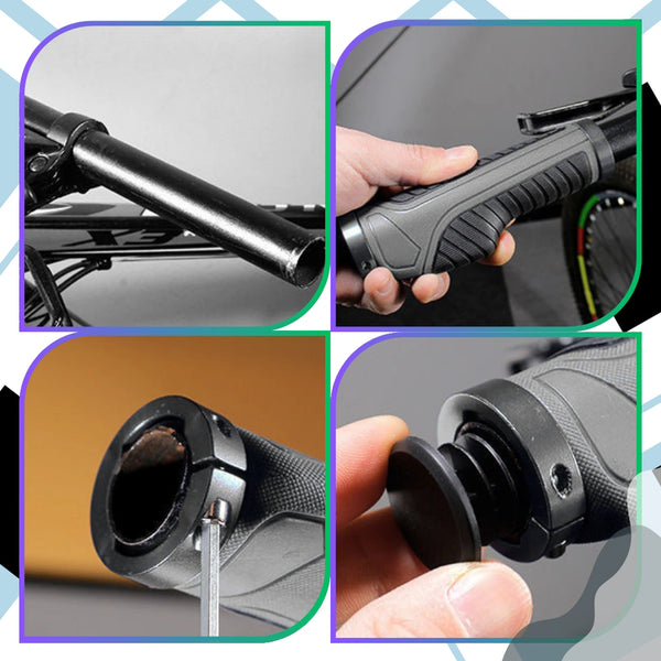 Ergonominės vairo rankenėlės pilkai juodos 22 mm D75