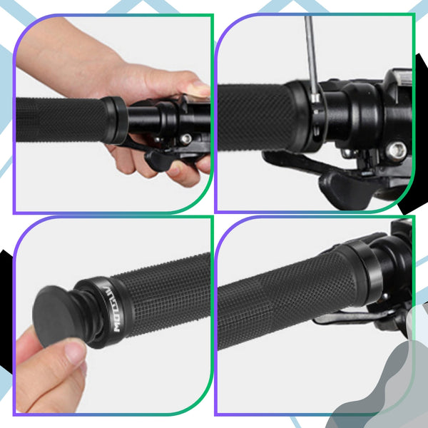 Dviračio vairo rankenėlės juodos 22 mm D73