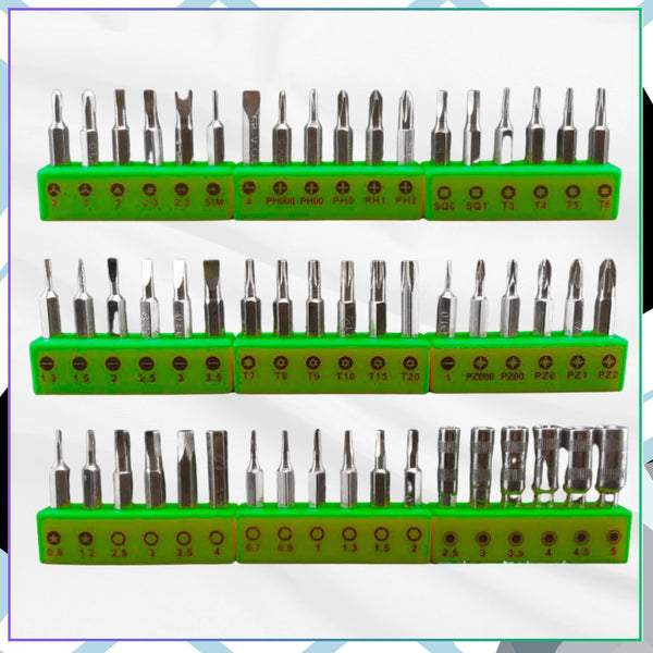 58in1 precizinių atsuktuvų rinkinys TORX, žalias A148
