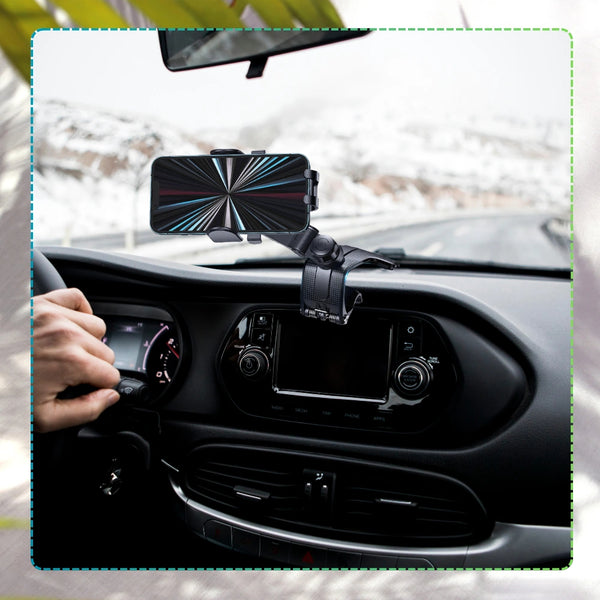 Automobilinis telefono laikiklis, juodas, 360° A34