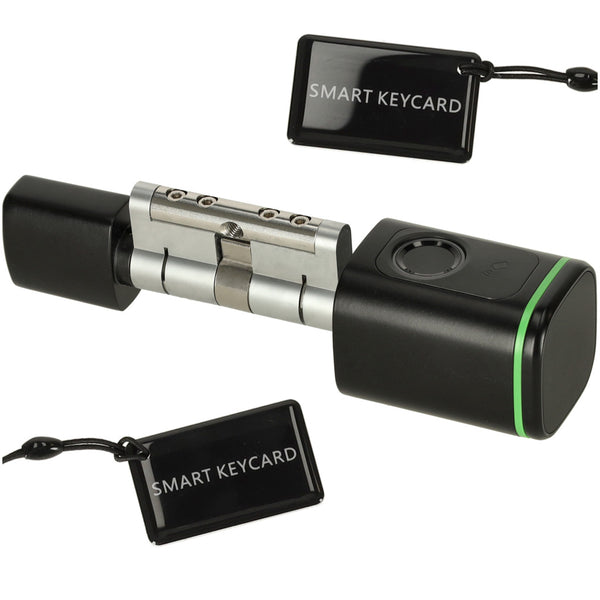 Išmanioji durų spyna su cilindru, piršto atspaudu ir „Bluetooth“ M12