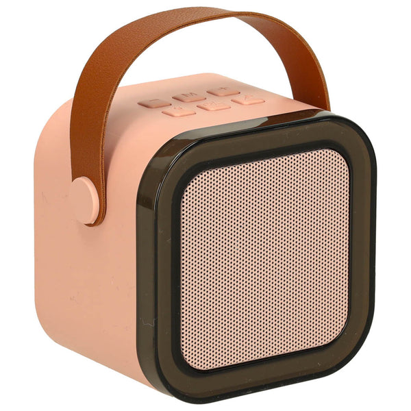 Karaokės rinkinys: „Bluetooth“ garsiakalbis, mikrofonas, USB, LED, rožinis M14