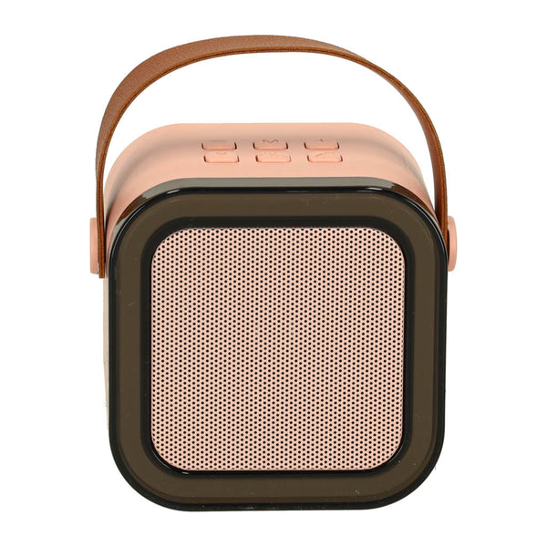 Karaokės rinkinys: „Bluetooth“ garsiakalbis, mikrofonas, USB, LED, rožinis M14